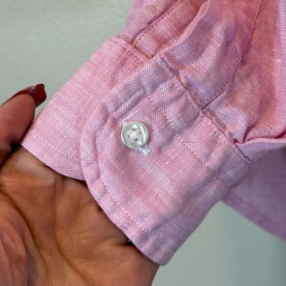 Grayson “The Hero” 100% Linen Button Down Collared Shirt Women’s Size XS - Picture 2 of 9